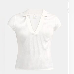 🔴 3/$12 No Boundaries’ Women’s Collared Polo Shirt in White! NWT! Size XXS!